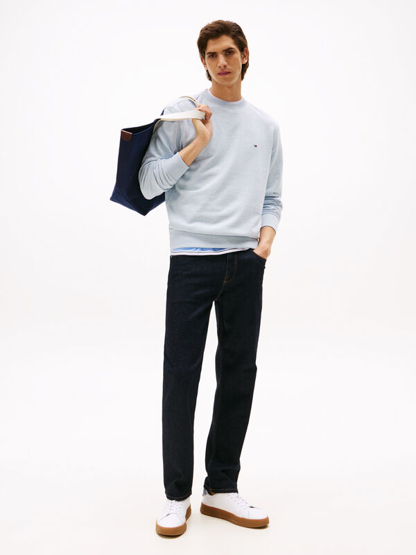 ESSENTIAL TERRY CREWNECK Erkek Mavi Sweatshirt - MW0MW37237