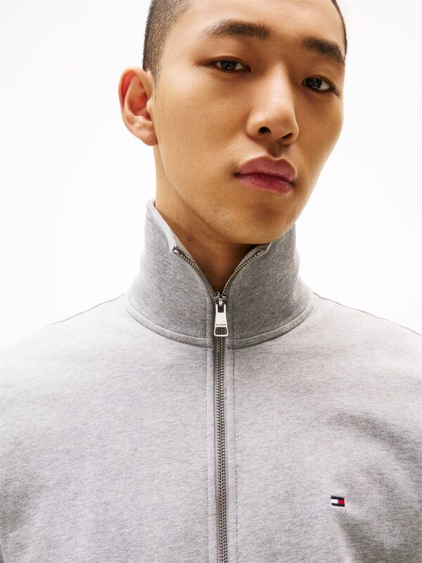 ESSENTIAL TERRY ZT STAND COLLAR Erkek Gri Sweatshirt - MW0MW38084