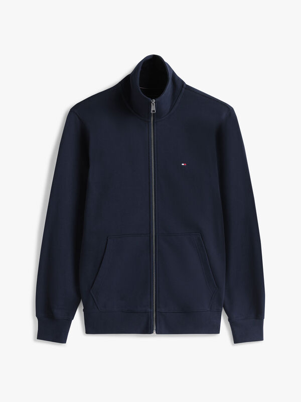 ESSENTIAL TERRY ZT STAND COLLAR Erkek Mavi Sweatshirt - MW0MW38084