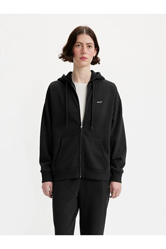 Levi's - EVERYDAY ZIP HOODIE Kadın Siyah Sweatshirt - 001U1