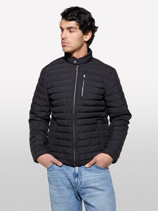 Fermuar ve Logo Detaylı Slim Fit Mont Erkek Bej Mont - 325P21V1SN03R