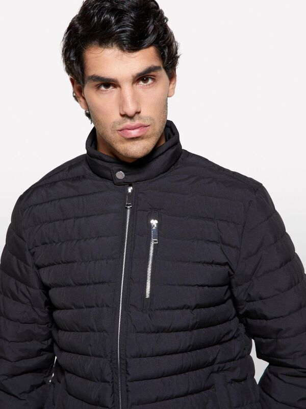 Fermuar ve Logo Detaylı Slim Fit Mont Erkek Bej Mont - 325P21V1SN03R