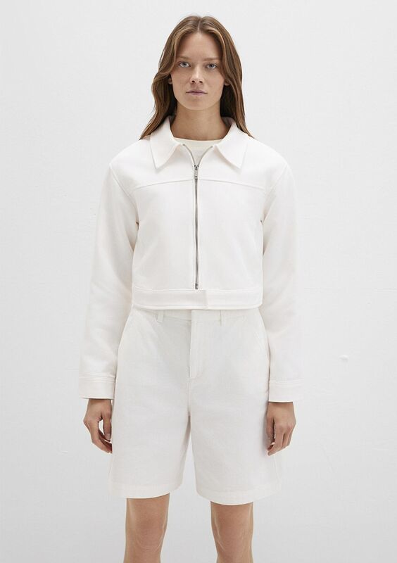 FERMUARLI CEKET Kadın Beyaz Ceket - M1110770