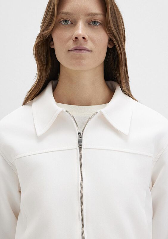 FERMUARLI CEKET Kadın Beyaz Ceket - M1110770