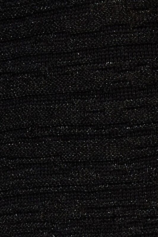 Fitted Fit Lurexli Midi Boy Triko Etek Kadın Siyah Etek - 323A11PUM0007