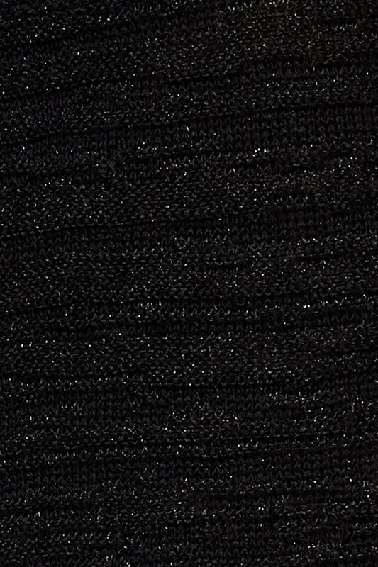 Fitted Fit Lurexli Midi Boy Triko Etek Kadın Siyah Etek - 323A11PUM0007