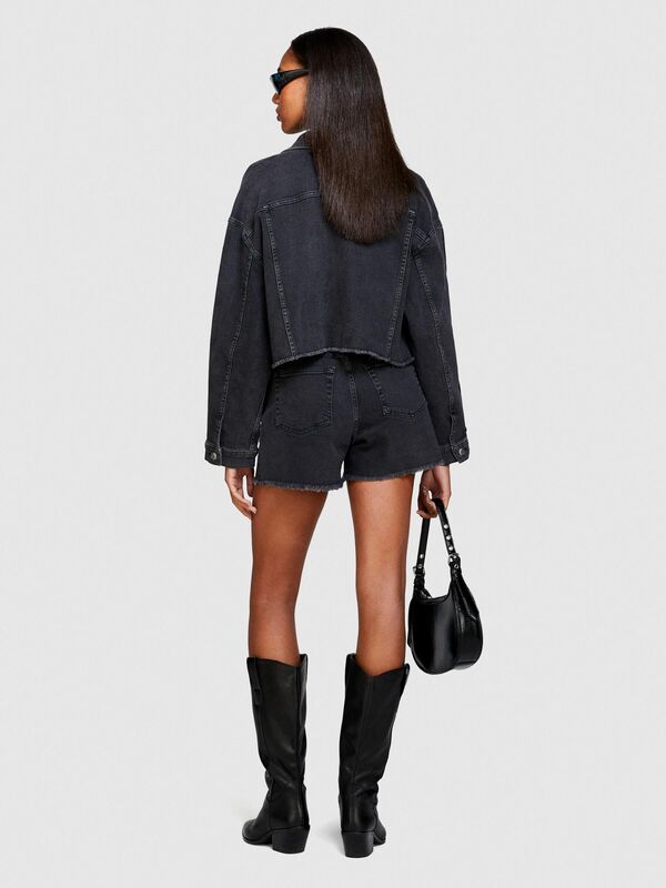 Flared Fit 5 Cepli Denim Şort Kadın Lacivert Denim Şort - 323A49O1L9011