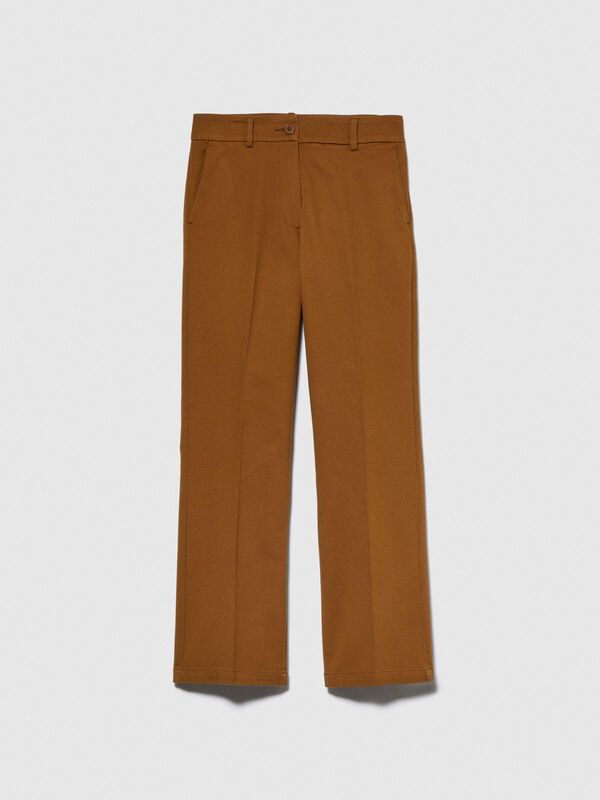 Flared Fit Chino Pantolon Kadın Kahverengi Pantolon - 323A45G2LE02X