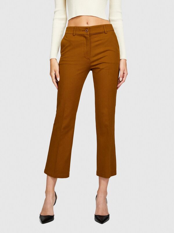 Flared Fit Chino Pantolon Kadın Kahverengi Pantolon - 323A45G2LE02X