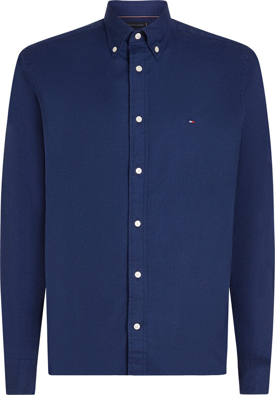 Tommy Hilfiger - FLEX FLANNEL SOLID RF SHIRT Erkek Mavi Gömlek - MW0MW40469 Tommy Hilfiger - FLEX FLANNEL SOLID RF SHIRT Erkek Mavi Gömlek - MW0MW40469