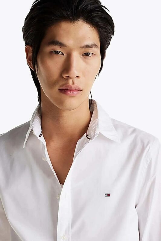 FLEX POPLIN KENT COLLAR SF SHIRT Erkek Beyaz Gömlek - MW0MW38137