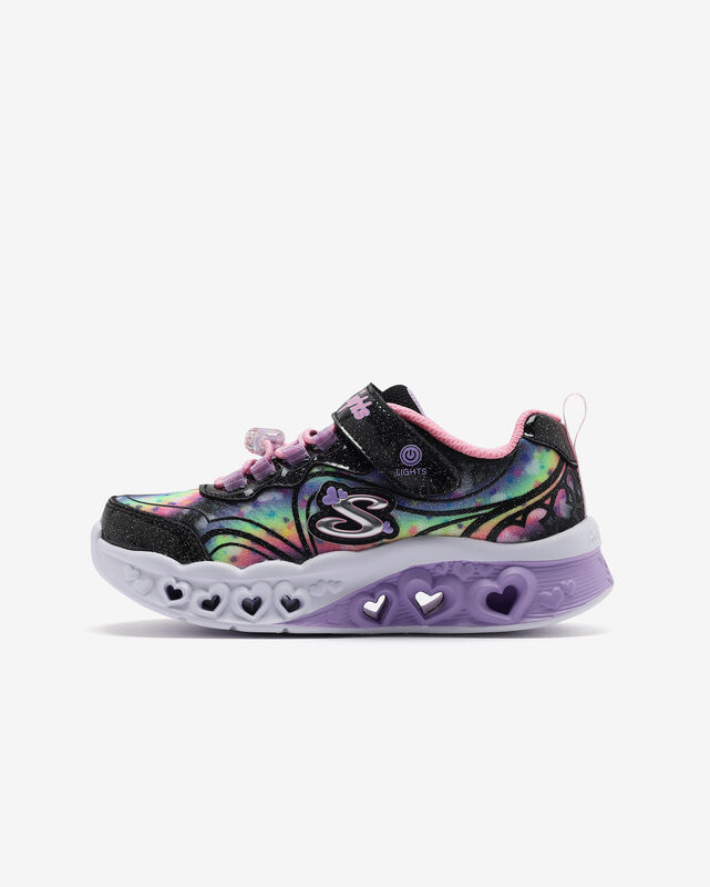 Skechers - FLUTTER HEART LİGHTS - GROOVY SWİRL Kız Çocuk Siyah Spor Ayakkabı - 303253L