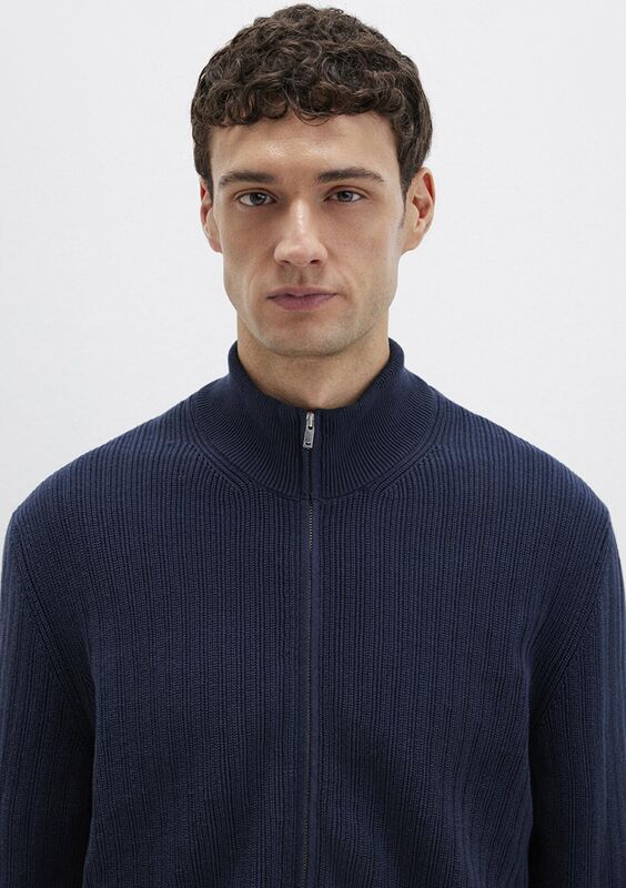 FULL ZIP HIRKA Erkek Koyu Mavi Hırka - M0710326