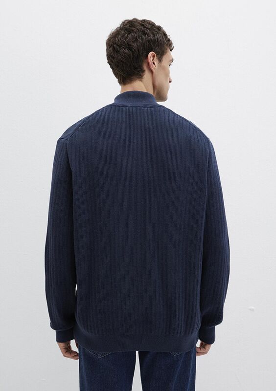 FULL ZIP HIRKA Erkek Koyu Mavi Hırka - M0710326