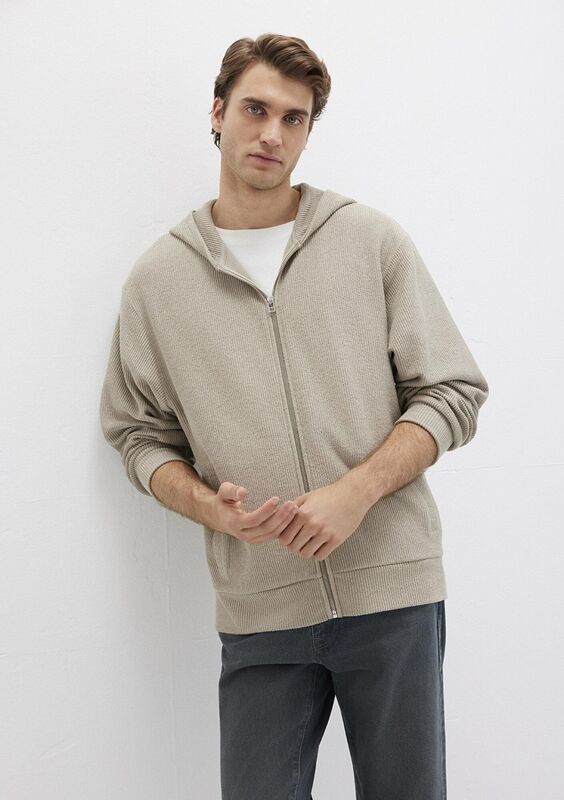 FULL ZIP KAPÜŞONLU SWEATSHIRT Erkek Gri Sweatshirt - M0S10520