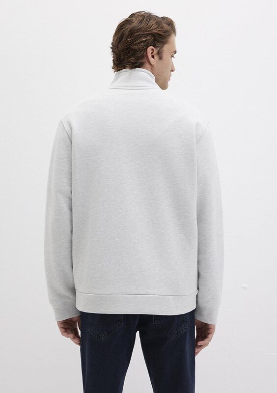 FULL ZIP SWEATSHIRT Erkek Beyaz Sweatshirt - M0S10377