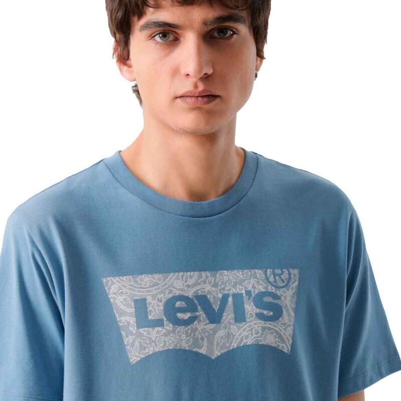 GRAPHIC CREWNECK TEE Erkek Mavi T-Shirt - 22491