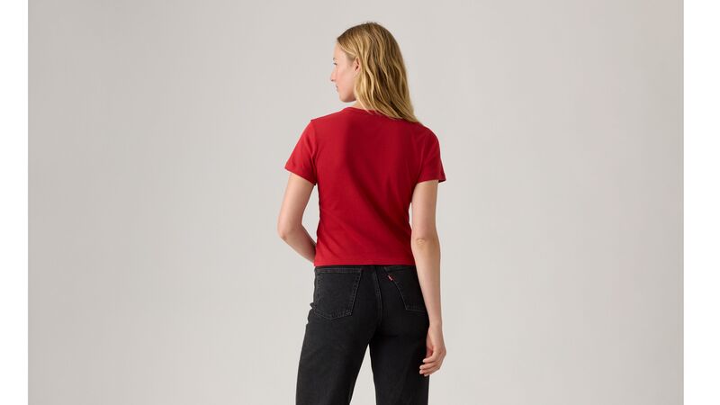 GRAPHIC RICKIE TEE LEVI'S SCRIPT Kadın Kırmızı T-Shirt - 17944