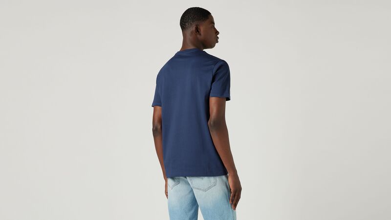 Graphic Setın Neck Hm Graphic Tr DreSS Erkek Mavi Grafik Tişört - 17783
