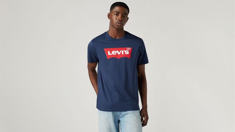 Graphic Setın Neck Hm Graphic Tr DreSS Erkek Mavi Grafik Tişört - 17783