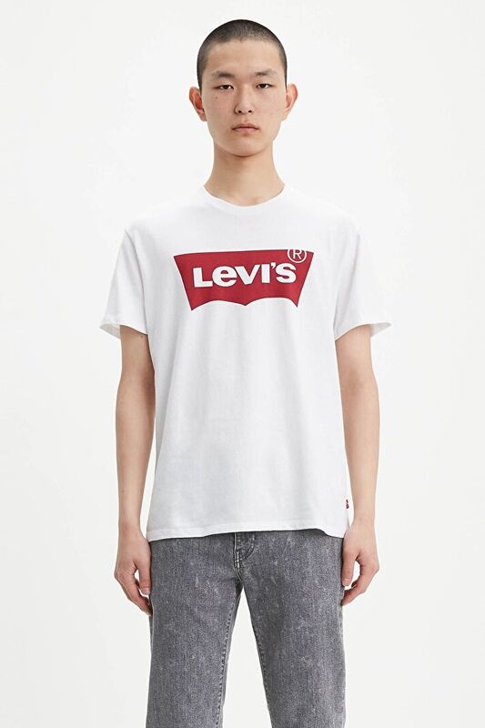 Levi's - GRAPHIC SETIN NECK HM GRAPHIC TR WHITE Erkek Bej T-Shirt - 17783