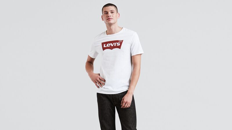 Levi's - GRAPHIC SETIN NECK HM GRAPHIC TR WHITE Erkek Bej T-Shirt - 17783