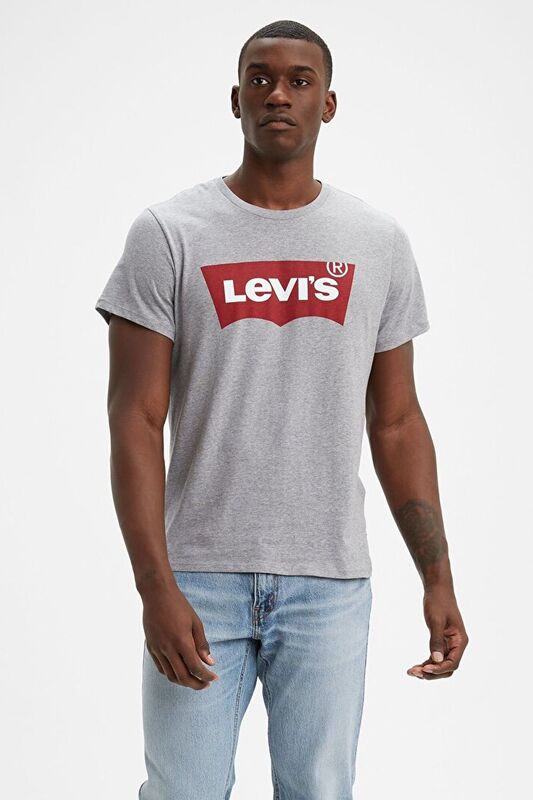 Levi's - GRAPHIC SETIN NECK HM GRAPHIC TR WHITE Erkek Gri T-Shirt - 17783