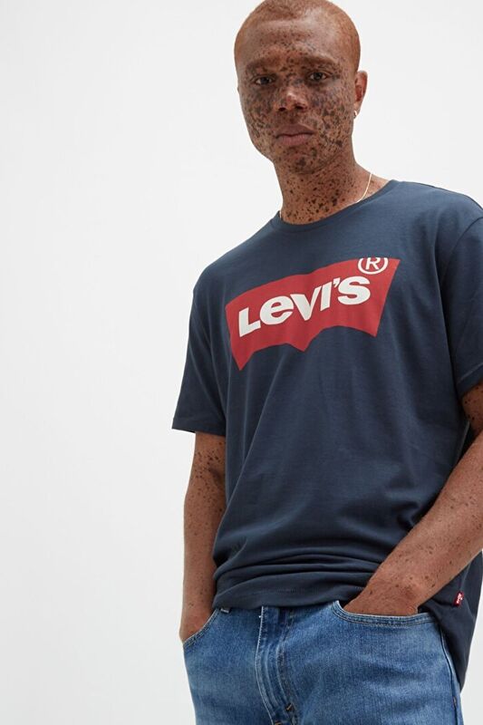 Levi's - GRAPHIC SETIN NECK HM GRAPHIC TR WHITE Erkek Mavi T-Shirt - 17783