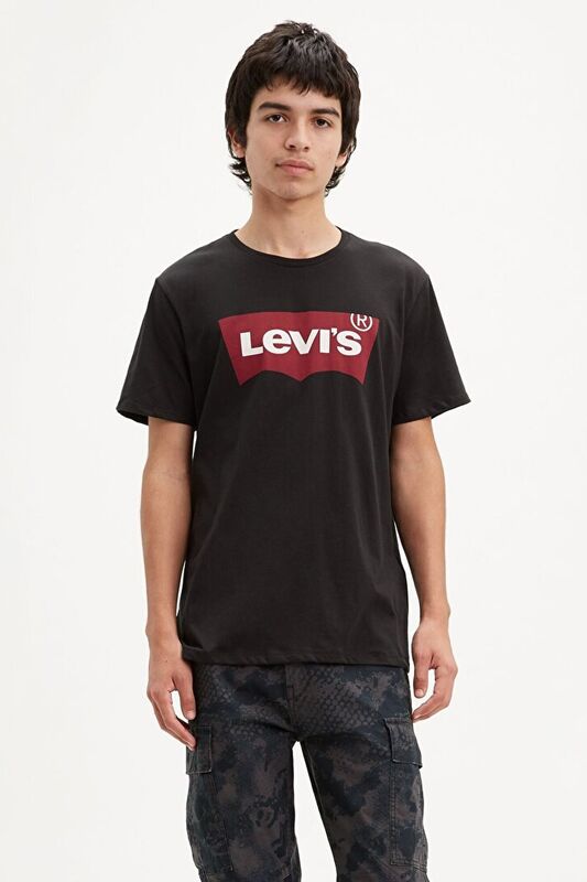 Levi's - GRAPHIC SETIN NECK HM GRAPHIC TR WHITE Erkek Siyah T-Shirt - 17783