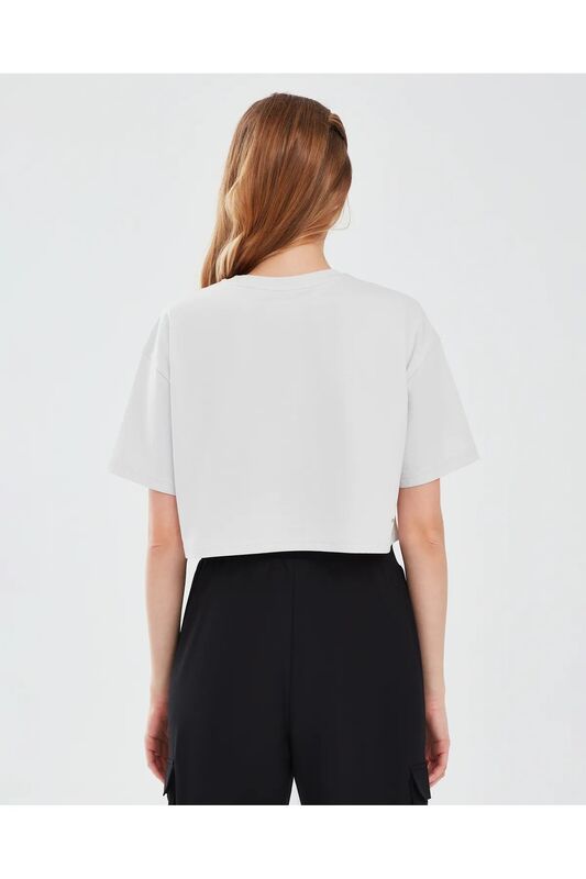 Graphic T-Shirt W Short Sleeve Kadın Gri T-Shirt - S241014