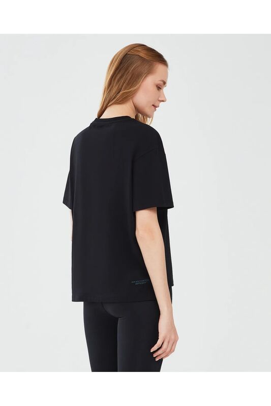 Graphic T-Shirt W Short Sleeve Kadın Siyah T-Shirt - S241011