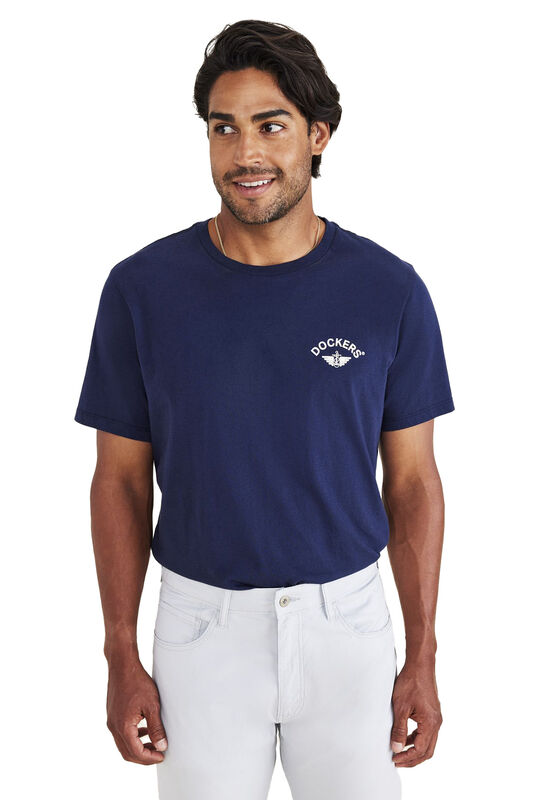 Dockers - GRAPHIC TEE 1 FAN TEE BEAUTIFUL BLACK (L Erkek Mavi T-Shirt - A1103