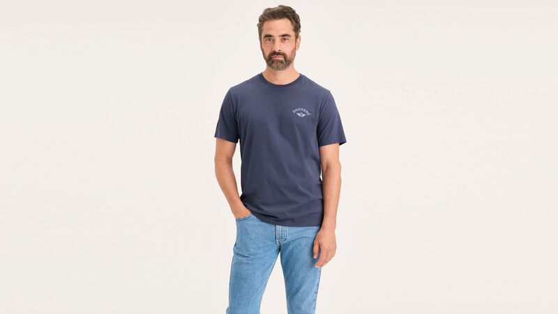 Dockers - GRAPHIC TEE FAN LOGO GRAPHIC TEE CROWN B Erkek Mavi T-Shirt - A1103