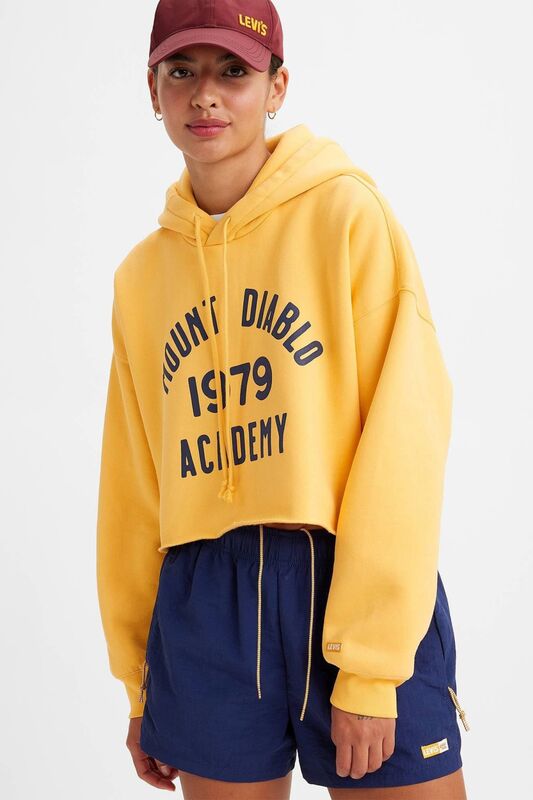 Levi's - Gt 90S Raw Cut Hoodie Coral Rose Kadın Siyah Sweatshirt - A3731