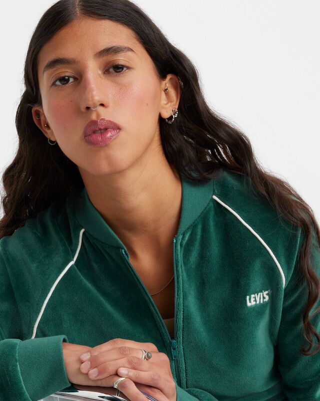 GT IVY LEAGUE ZIP Kadın Yeşil Sweatshirt - A5991