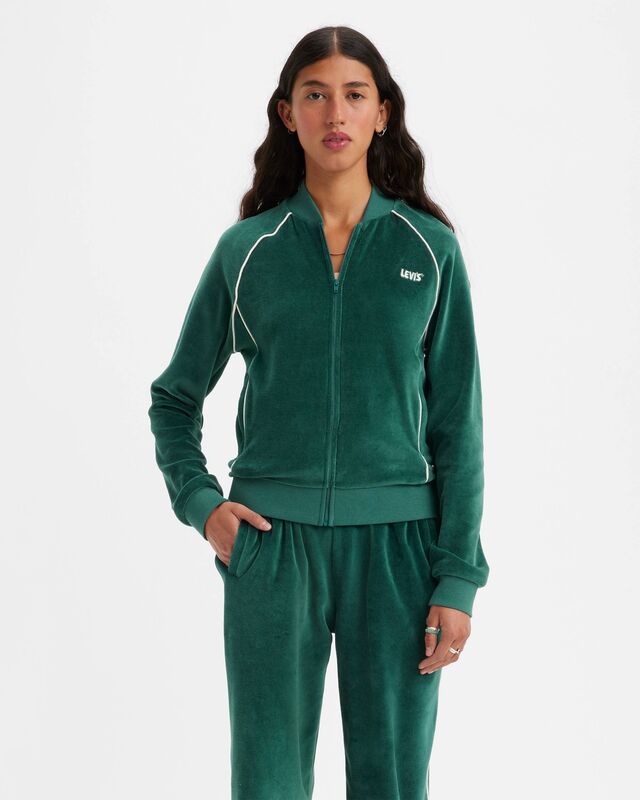 GT IVY LEAGUE ZIP Kadın Yeşil Sweatshirt - A5991