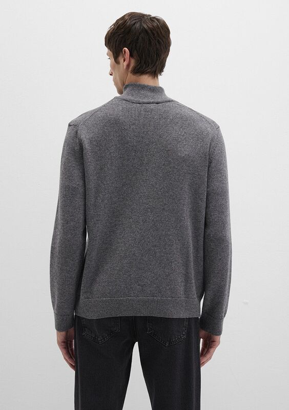 HALF ZIP KAZAK Erkek Gri Kazak - M0710371