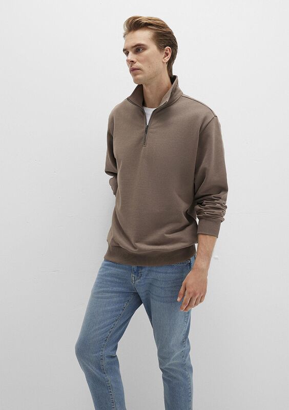 HALF ZIP SWEATSHIRT Erkek Kahverengi Sweatshirt - M0S10419
