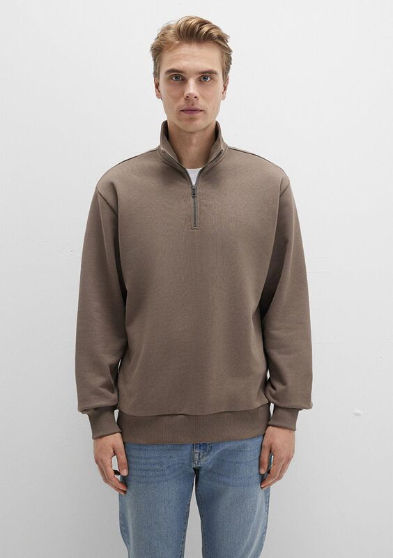HALF ZIP SWEATSHIRT Erkek Kahverengi Sweatshirt - M0S10419
