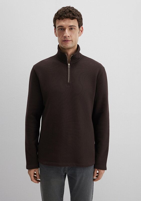 HALF ZIP SWEATSHIRT Erkek Kahverengi Sweatshirt - M0S10519