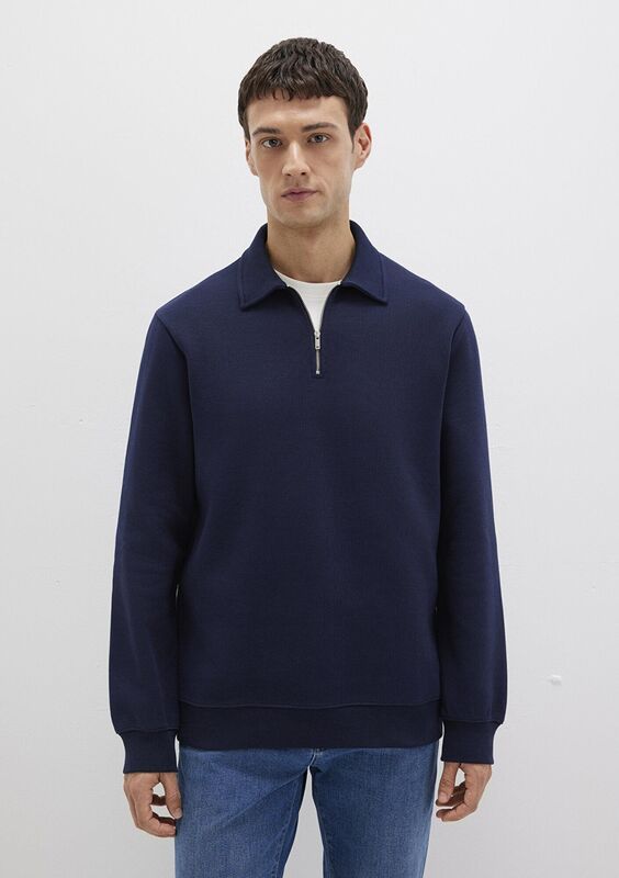 HALF ZIP SWEATSHIRT Erkek Mavi Sweatshirt - M0S10414