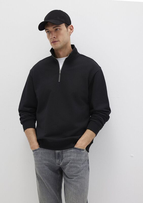 HALF ZIP SWEATSHIRT Erkek Siyah Sweatshirt - M0S10419