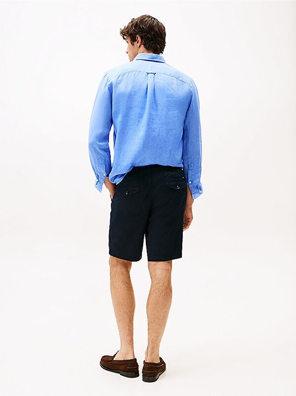 HARLEM PO LINEN SHORT Erkek Mavi Şort - MW0MW37804 HARLEM PO LINEN SHORT Erkek Mavi Şort - MW0MW37804