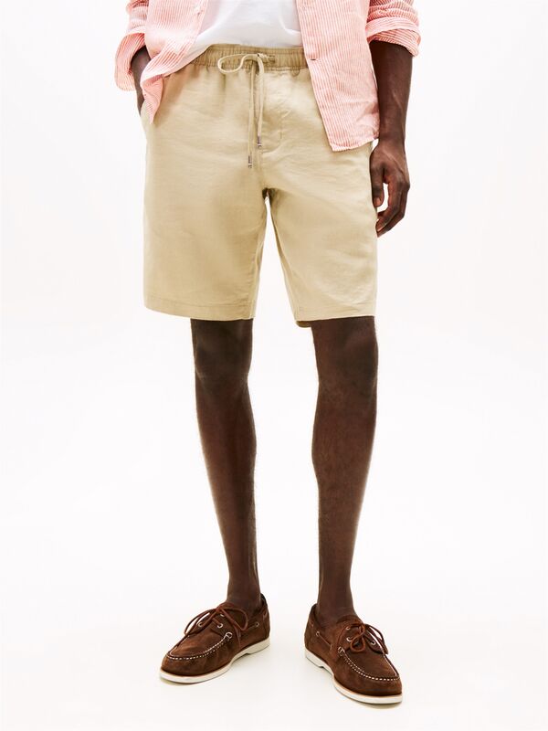 Tommy Hilfiger - HARLEM PO LINEN SHORT Erkek Yeşil Şort - MW0MW37804