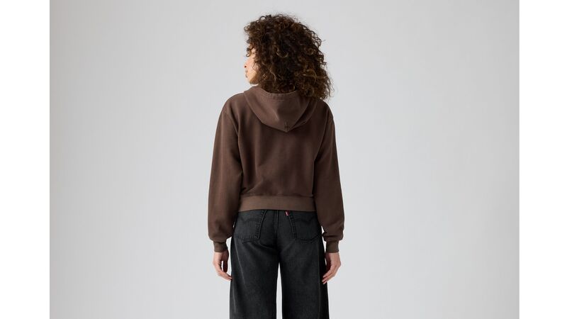 HERITAGE FULL ZIP HOODIE Kadın Kahverengi Sweatshirt - 001JR