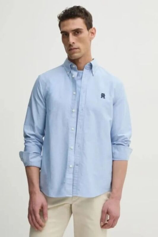 Tommy Hilfiger - HERITAGE OXFORD IMD RF SHIRT Erkek Mavi Gömlek - MW0MW39235 Tommy Hilfiger - HERITAGE OXFORD IMD RF SHIRT Erkek Mavi Gömlek - MW0MW39235