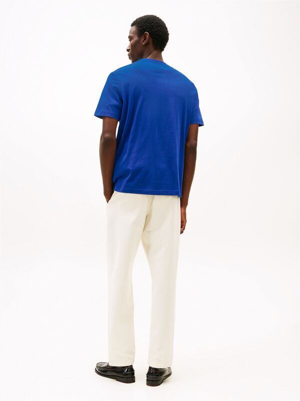 HILFIGER CENTER STACK TEE Erkek Mavi T-Shirt - MW0MW38621