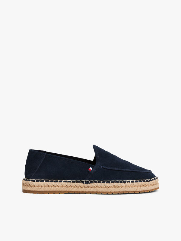 Tommy Hilfiger - HILFIGER FLEX ESPA SUEDE LOAFER Erkek Mavi Günlük Ayakkabı - FM0FM05392