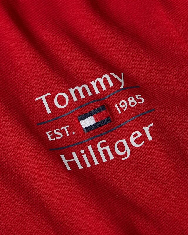 HILFIGER STACK TEE Erkek Kırmızı T-Shirt - MW0MW38622