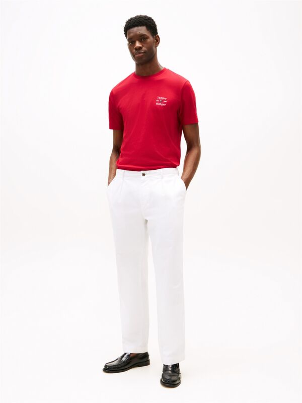 HILFIGER STACK TEE Erkek Kırmızı T-Shirt - MW0MW38622